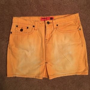 Faded Orange Size 9 Jean Skirt